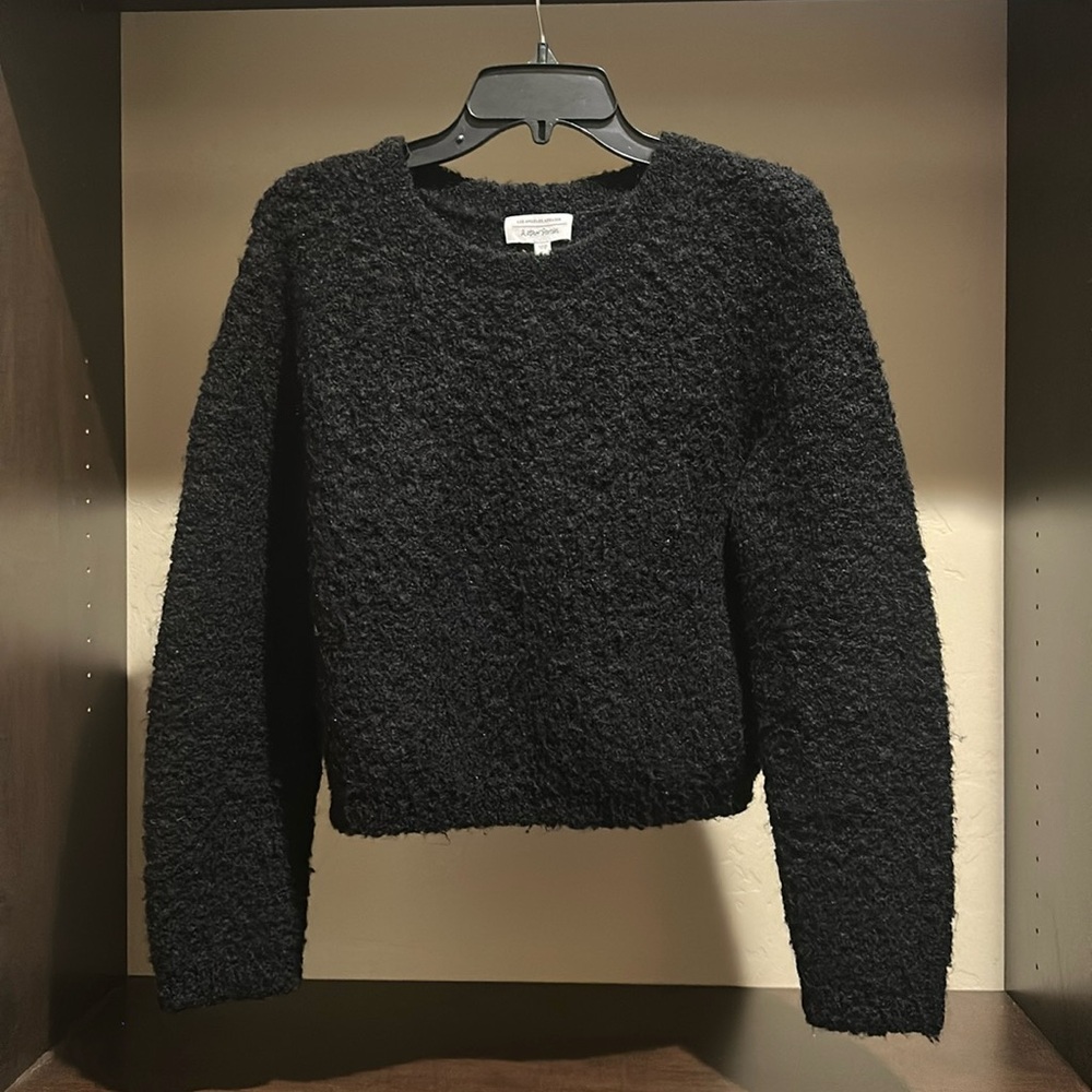 & Other Stories Textured Black Sweater